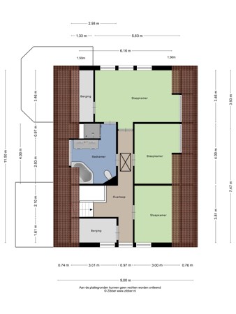 Floorplan - Rosenhofstraat 40, 5298 TC Liempde